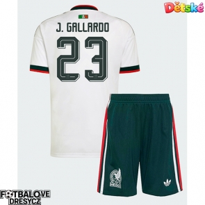 Mexiko Jesus Gallardo #23 Dětské Venkovní dres komplet MS 2026 Krátký Rukáv (+ trenýrky)